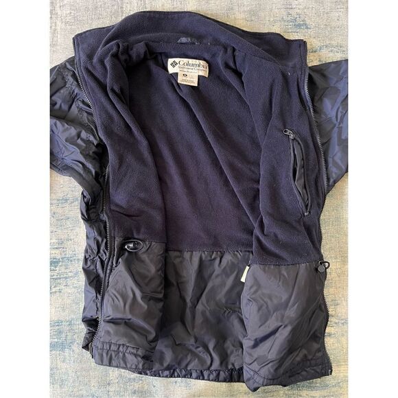 Columbia Navy Blue Fleece Lined Full Zip Vented Jacket Women's Medium - Picture 6 of 11